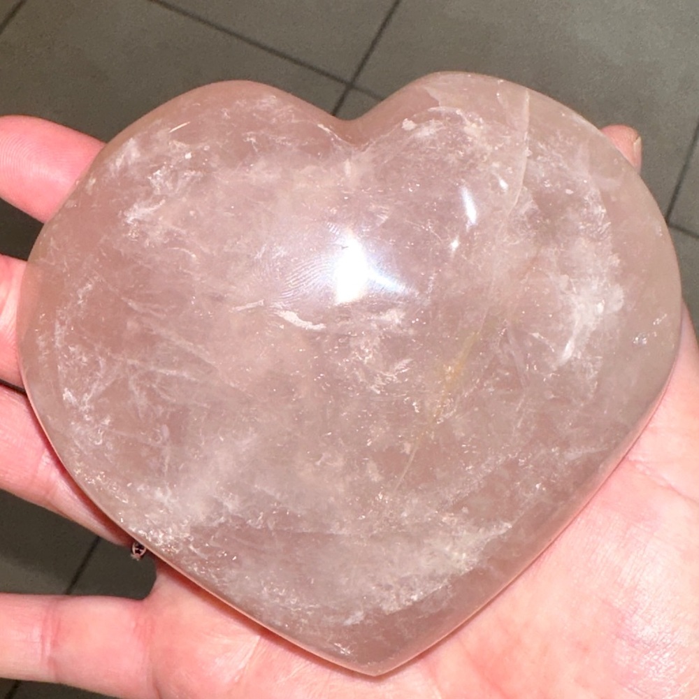 Heart Shaped Rose Quartz Crystal ~ 3.5 in